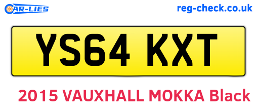 YS64KXT are the vehicle registration plates.