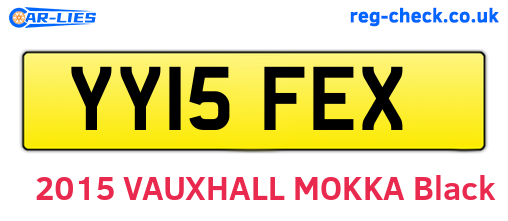 YY15FEX are the vehicle registration plates.