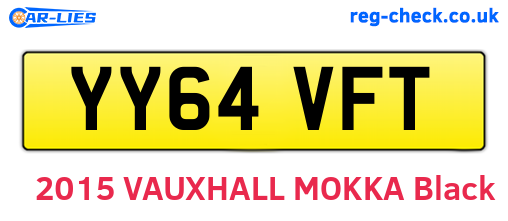 YY64VFT are the vehicle registration plates.