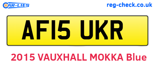 AF15UKR are the vehicle registration plates.