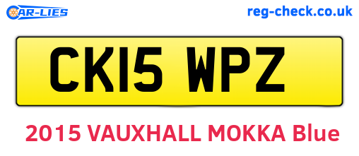 CK15WPZ are the vehicle registration plates.