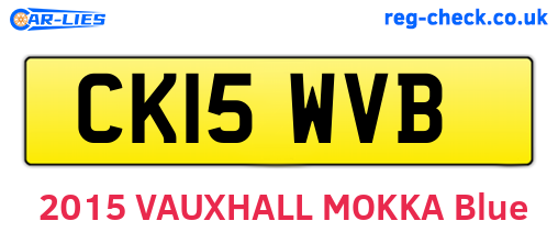 CK15WVB are the vehicle registration plates.