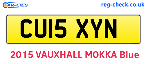CU15XYN are the vehicle registration plates.