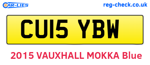 CU15YBW are the vehicle registration plates.
