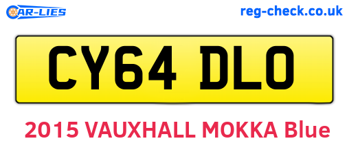 CY64DLO are the vehicle registration plates.