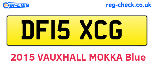 DF15XCG are the vehicle registration plates.