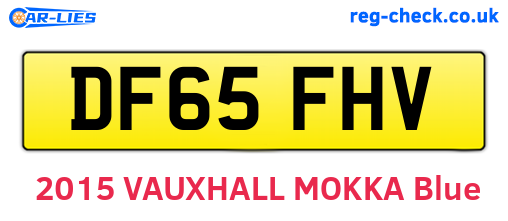 DF65FHV are the vehicle registration plates.