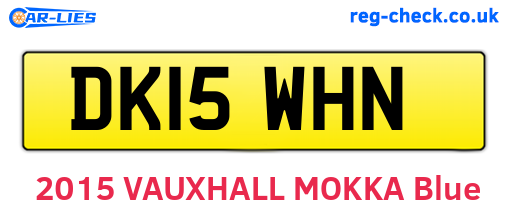 DK15WHN are the vehicle registration plates.