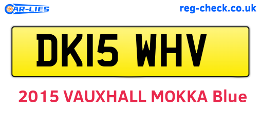DK15WHV are the vehicle registration plates.