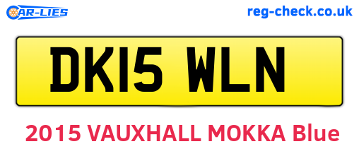 DK15WLN are the vehicle registration plates.