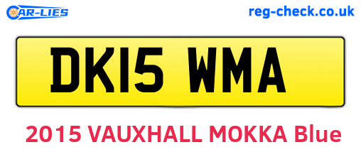 DK15WMA are the vehicle registration plates.