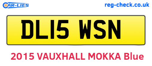 DL15WSN are the vehicle registration plates.