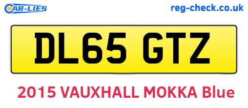 DL65GTZ are the vehicle registration plates.