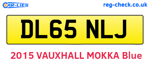 DL65NLJ are the vehicle registration plates.