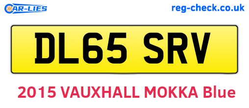 DL65SRV are the vehicle registration plates.