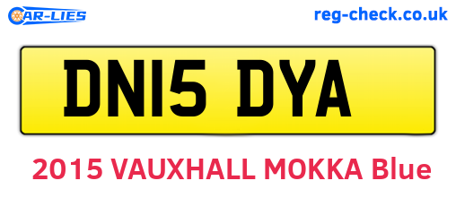 DN15DYA are the vehicle registration plates.