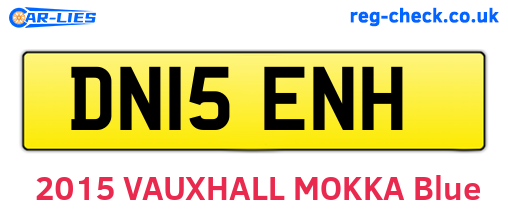 DN15ENH are the vehicle registration plates.
