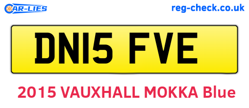 DN15FVE are the vehicle registration plates.