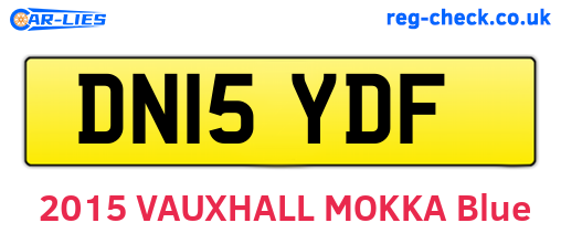 DN15YDF are the vehicle registration plates.