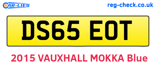 DS65EOT are the vehicle registration plates.