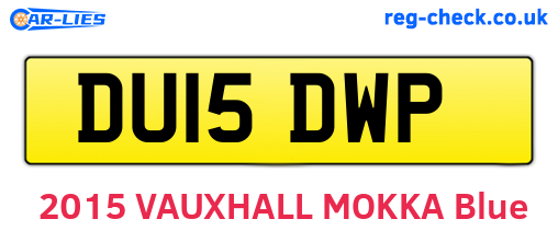 DU15DWP are the vehicle registration plates.