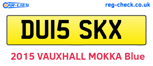 DU15SKX are the vehicle registration plates.