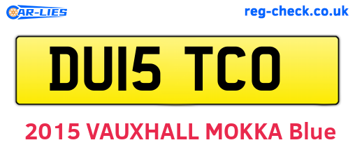 DU15TCO are the vehicle registration plates.