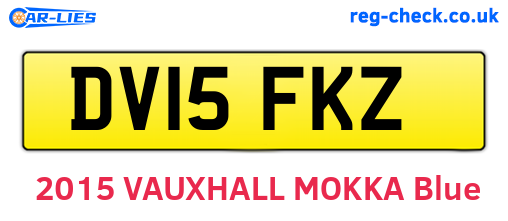 DV15FKZ are the vehicle registration plates.