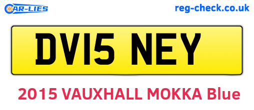 DV15NEY are the vehicle registration plates.