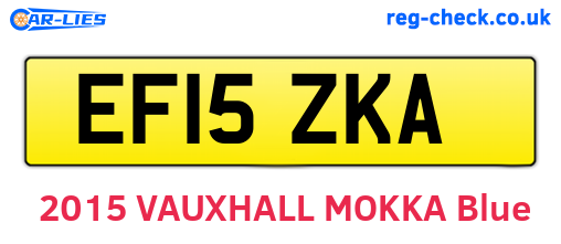EF15ZKA are the vehicle registration plates.