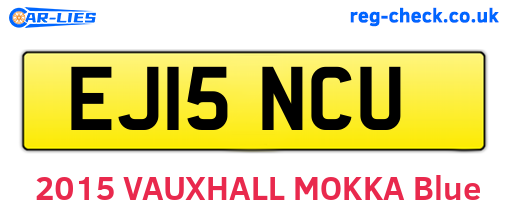 EJ15NCU are the vehicle registration plates.