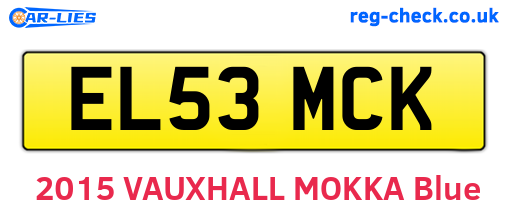 EL53MCK are the vehicle registration plates.