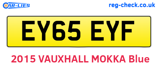 EY65EYF are the vehicle registration plates.