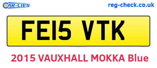 FE15VTK are the vehicle registration plates.