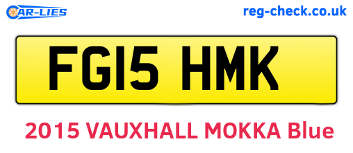 FG15HMK are the vehicle registration plates.