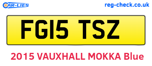 FG15TSZ are the vehicle registration plates.