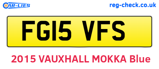 FG15VFS are the vehicle registration plates.