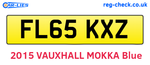 FL65KXZ are the vehicle registration plates.