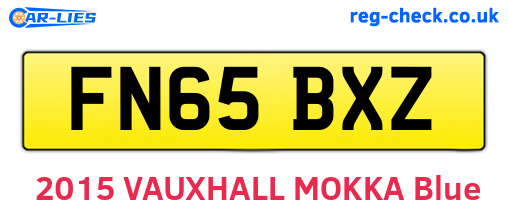 FN65BXZ are the vehicle registration plates.