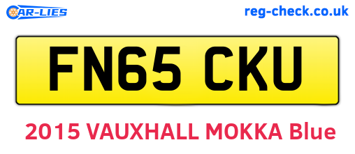 FN65CKU are the vehicle registration plates.