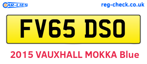 FV65DSO are the vehicle registration plates.