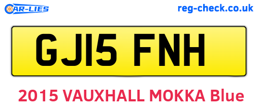 GJ15FNH are the vehicle registration plates.