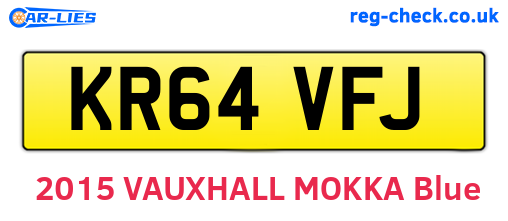 KR64VFJ are the vehicle registration plates.