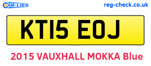 KT15EOJ are the vehicle registration plates.