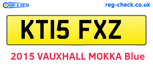 KT15FXZ are the vehicle registration plates.
