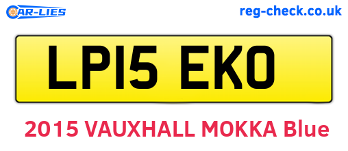 LP15EKO are the vehicle registration plates.