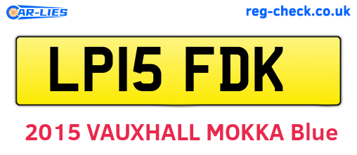 LP15FDK are the vehicle registration plates.
