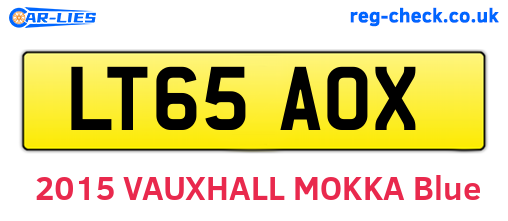 LT65AOX are the vehicle registration plates.