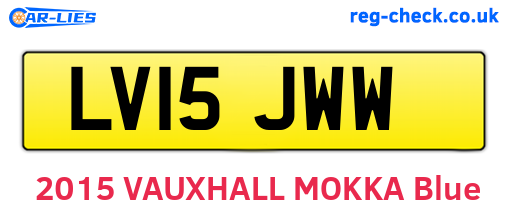 LV15JWW are the vehicle registration plates.