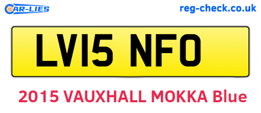 LV15NFO are the vehicle registration plates.